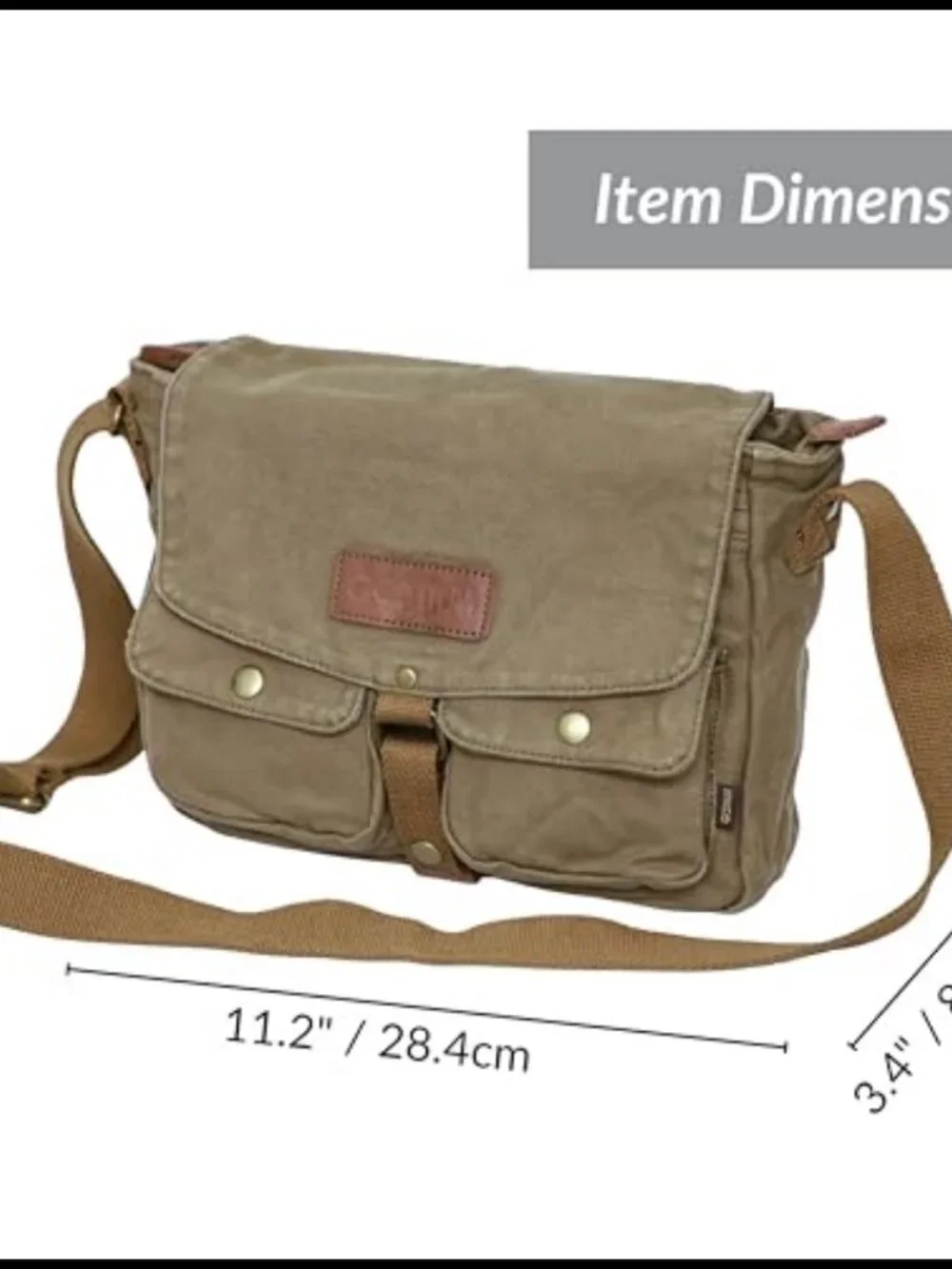 Canvas Messenger Bag Crossbody Shoulder Satchel Vintage Style